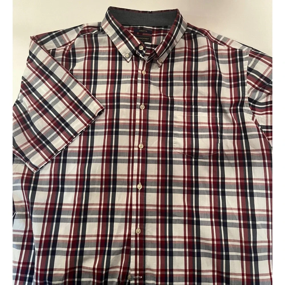 Mason James Stretch Button Up Short Sleeve Shirt Size XXL 2XL